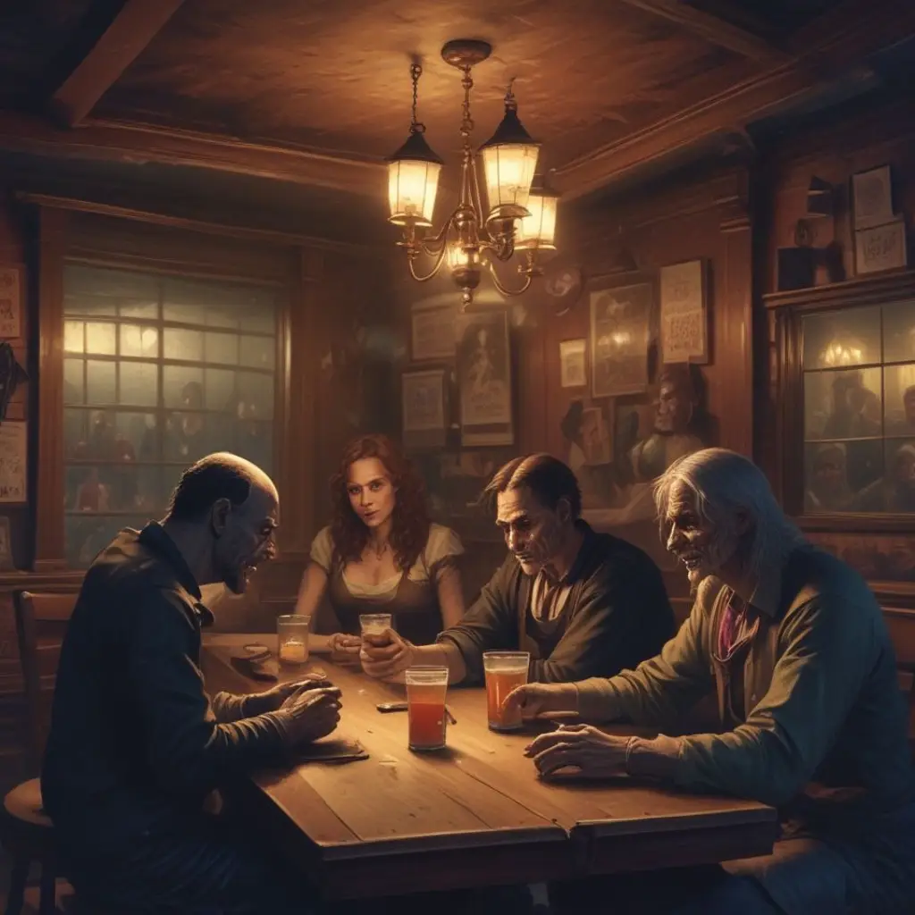 Ghosts in haunted inn