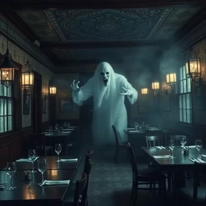 Ghost in the haunted Hunter Steakhouse