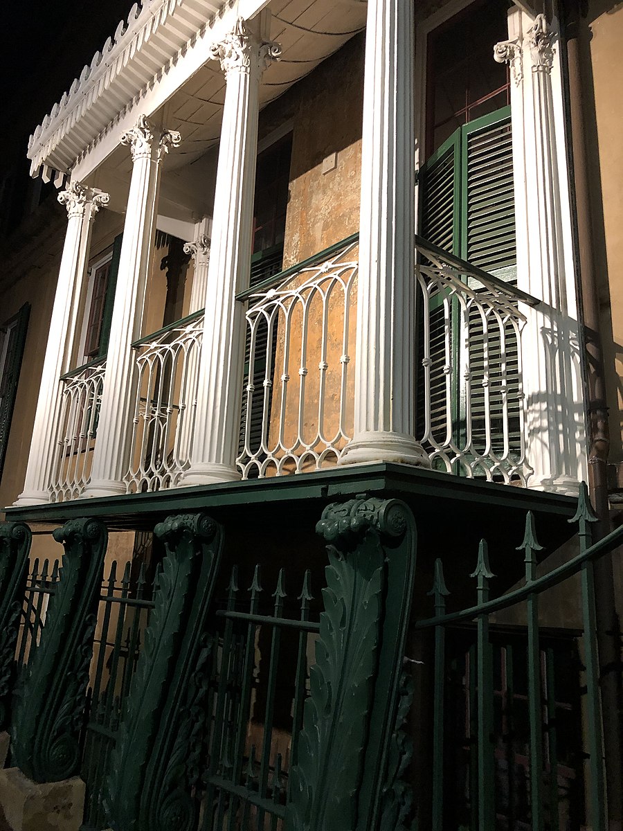 Raised balcony of the Owens Thomas House