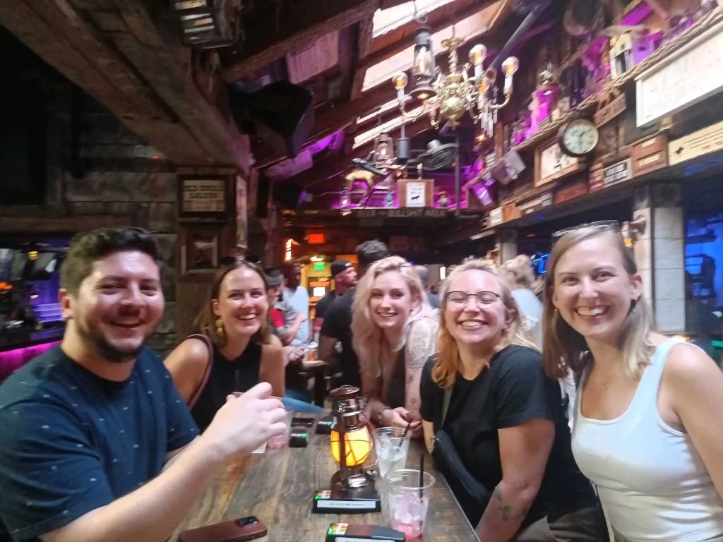 A group at a bar