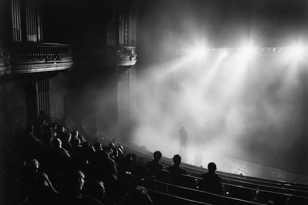 A theater filled with patrons