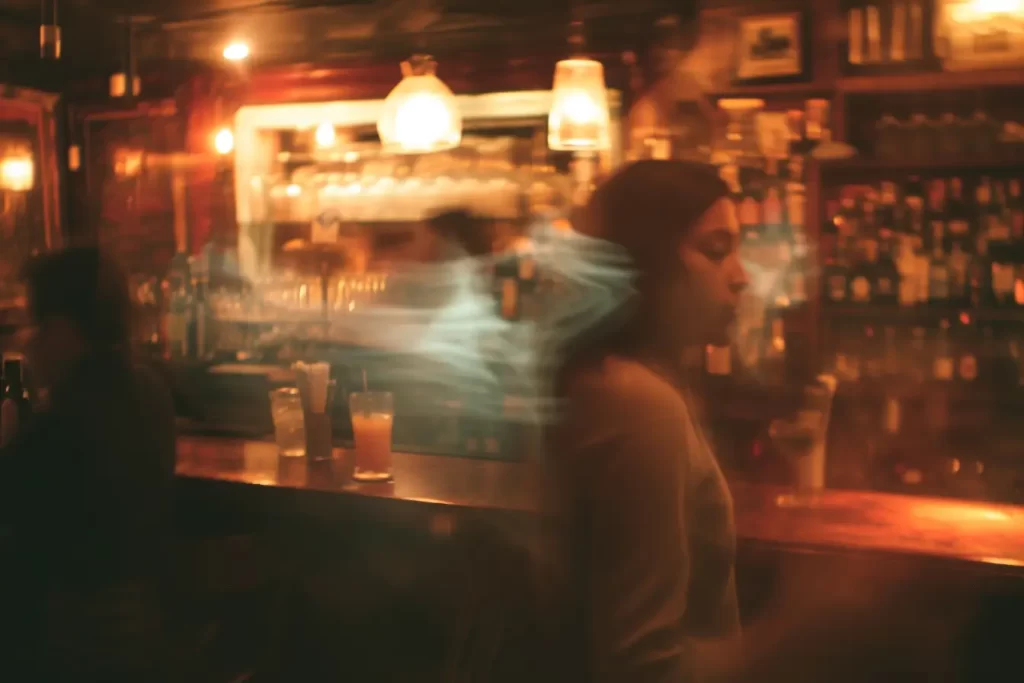 A ghost in a bar