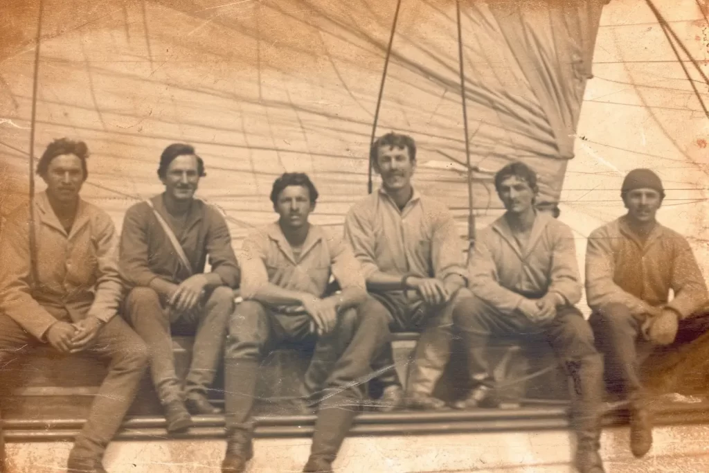 A group of sailors on a ship