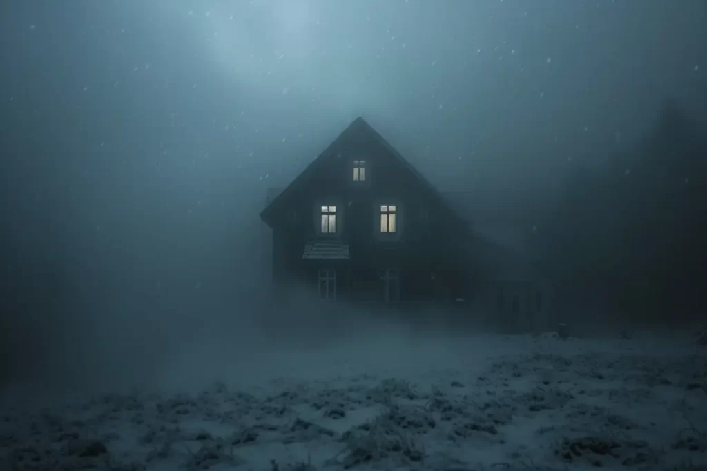 Spooky house: haunted dwelling with chilling secrets