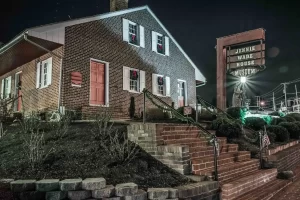 Side view of the haunted Jennie Wade House