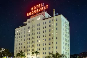 The hotel building of the Hotel Roosevelt